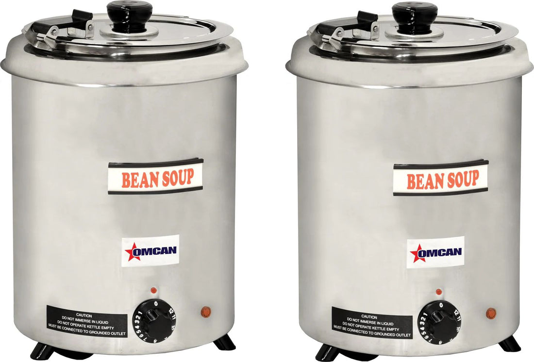 Omcan - 6 QT Stainless Steel Soup Kettle with Metal Lid (5.7 L) - FW-CN-0006-S