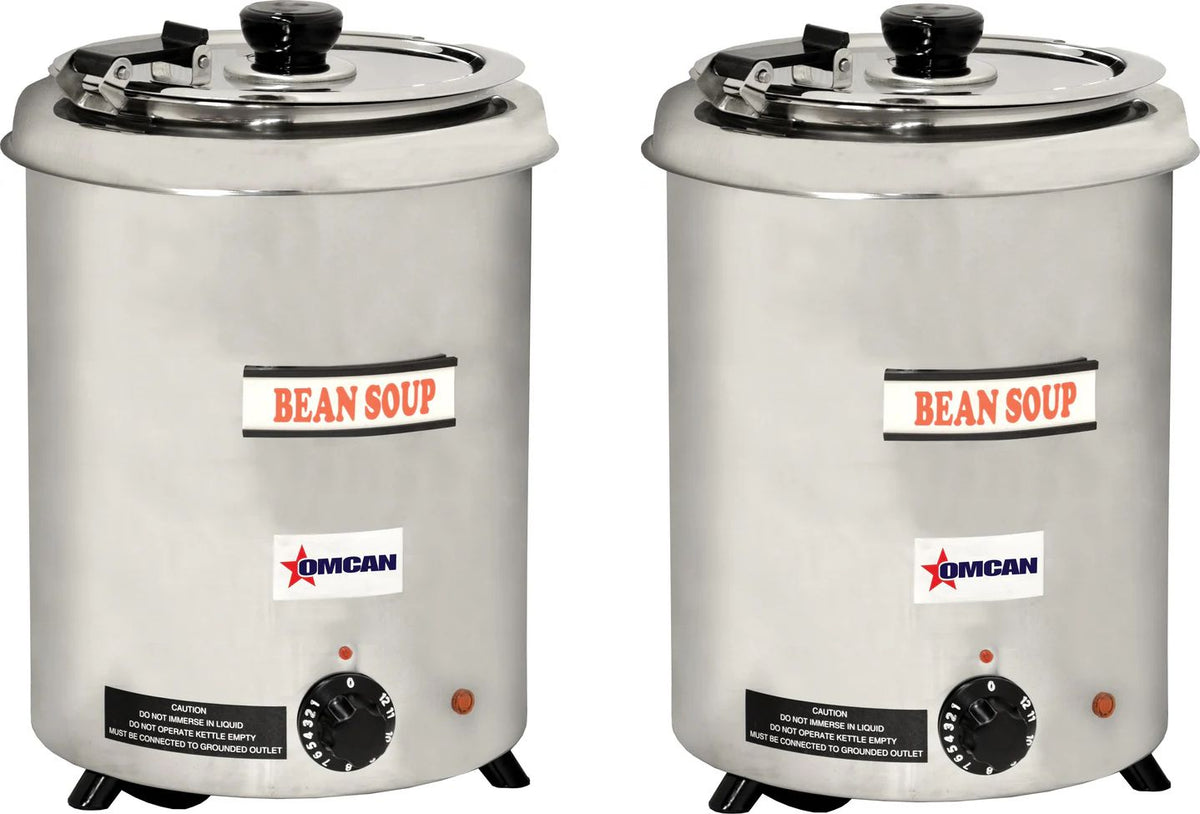 Omcan - 6 QT Stainless Steel Soup Kettle with Metal Lid (5.7 L) - FW-CN-0006-S