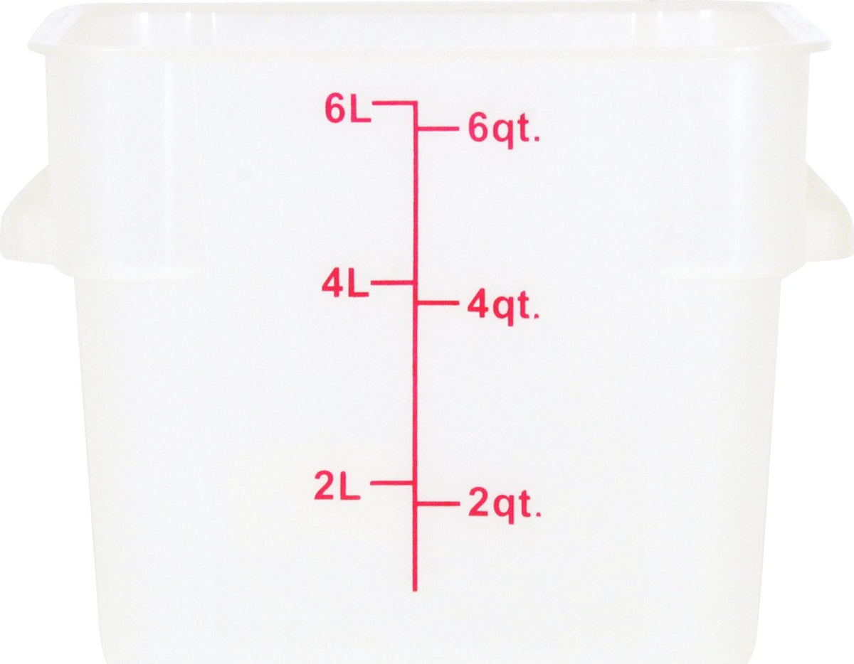 Omcan - 6 QT Translucent Square Food Storage Container, Pack of 20 - 80203