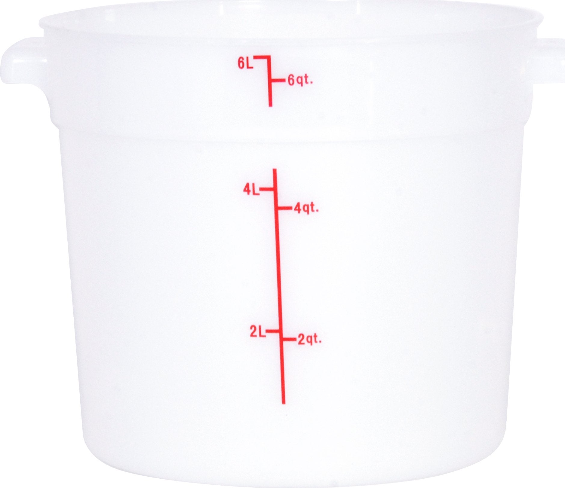 Omcan - 6 QT White Polypropylene Round Food Storage Container, 25/cs - 80192