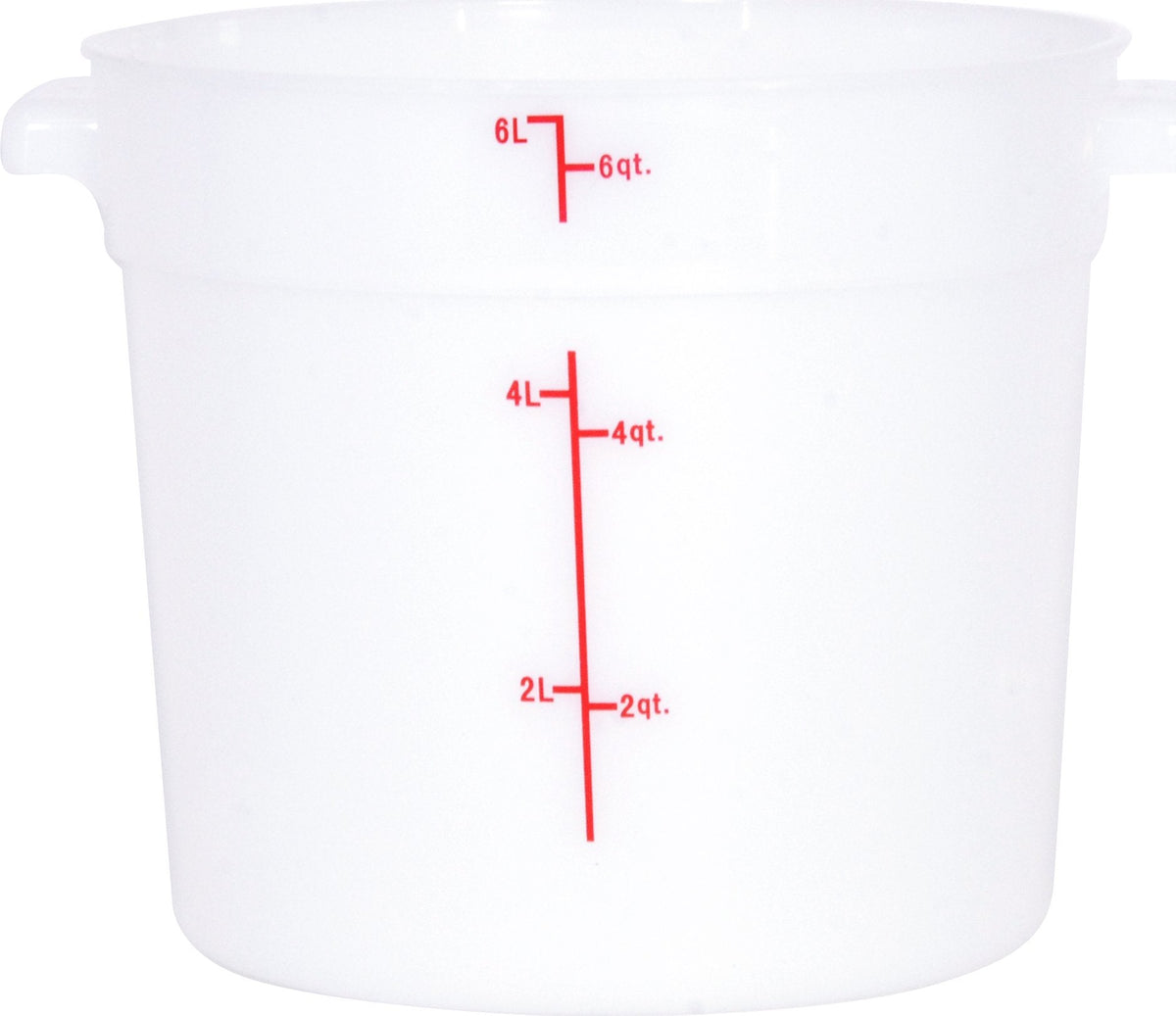 Omcan - 6 QT White Polypropylene Round Food Storage Container, Pack of 20 - 80192