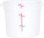 Omcan - 6 QT White Polypropylene Round Food Storage Container, Pack of 20 - 80192