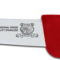 Omcan - 6” Red Handle Curved Blade Victoria USA Boning Knife, Pack of 5 - 23872