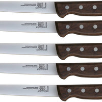 Omcan - 6” Straight Blade Boning Knife with Rosewood Handle, Pack of 5 - 17631