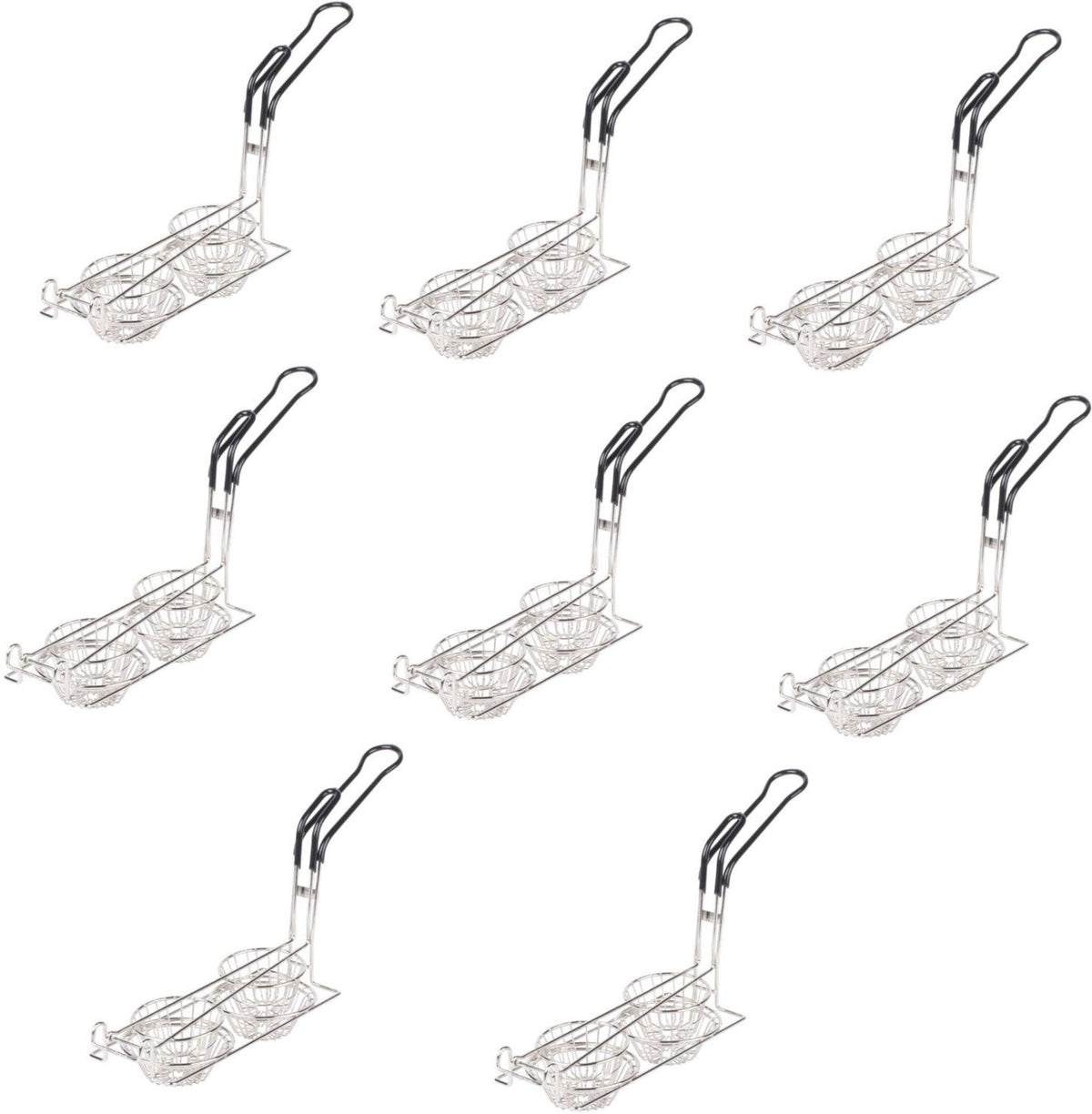 Omcan - 6" Tortilla Double Taco Cup Fry Basket, Pack of 5 - 47358