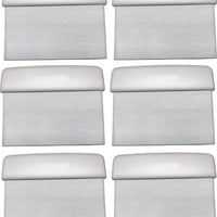 Omcan - 6" White Handle Dough Scraper -14205, Pack of 10 - 14205
