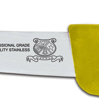 Omcan - 6” Yellow Handle Curved Blade Victoria USA Boning Knife, Pack of 5 - 23873