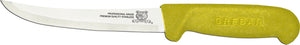 Omcan - 6" Yellow Handle Greban Curved Blade Boning Knife, 15/cs - 11793