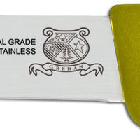 Omcan - 6” Yellow Super Fiber Handle Victoria USA Straight Blade Boning Knife, Pack of 10 - 23869