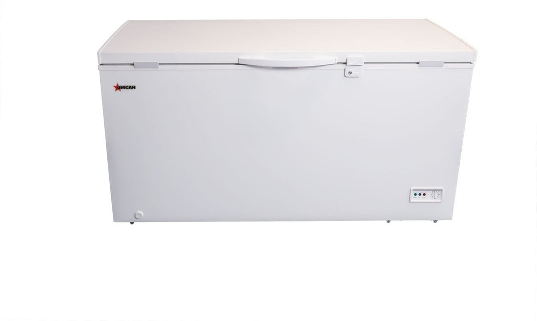Omcan - 60" 15.4 Cu. Ft Chest Freezer With Solid Flat Top - 46504