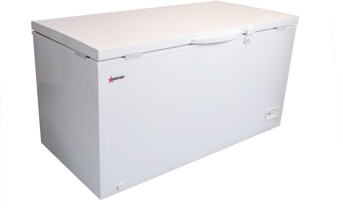 Omcan - 60" 15.4 Cu. Ft Chest Freezer With Solid Flat Top - 46504