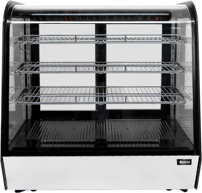 Omcan - 60″ Countertop Curve Glass Refrigerated Display with 277 Liters Capacity - RC-CN-0277C