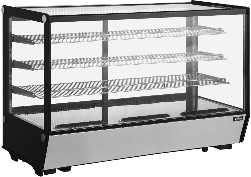 Omcan - 60″ Countertop Square Glass Refrigerated Display with 277 Liters Capacity - RS-CN-0277S-5