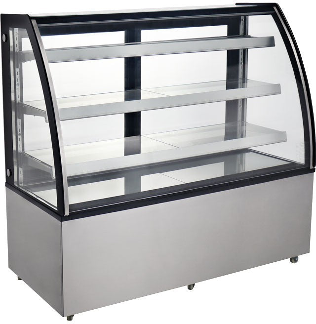 Omcan - 60" Curved Glass Floor Refrigerated Display Case - 44503