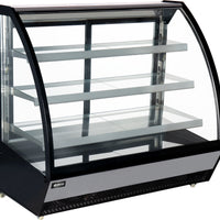 Omcan - 60″ Refrigerated Floor Showcase with Curved Glass With 28cu.ft. Capacity - 46471