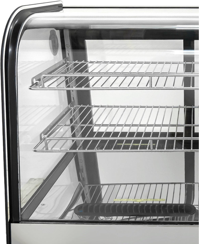 Omcan - 60" Stainless Steel Countertop Drop-in Curved Glass Refrigerated Display Showcase - 47562