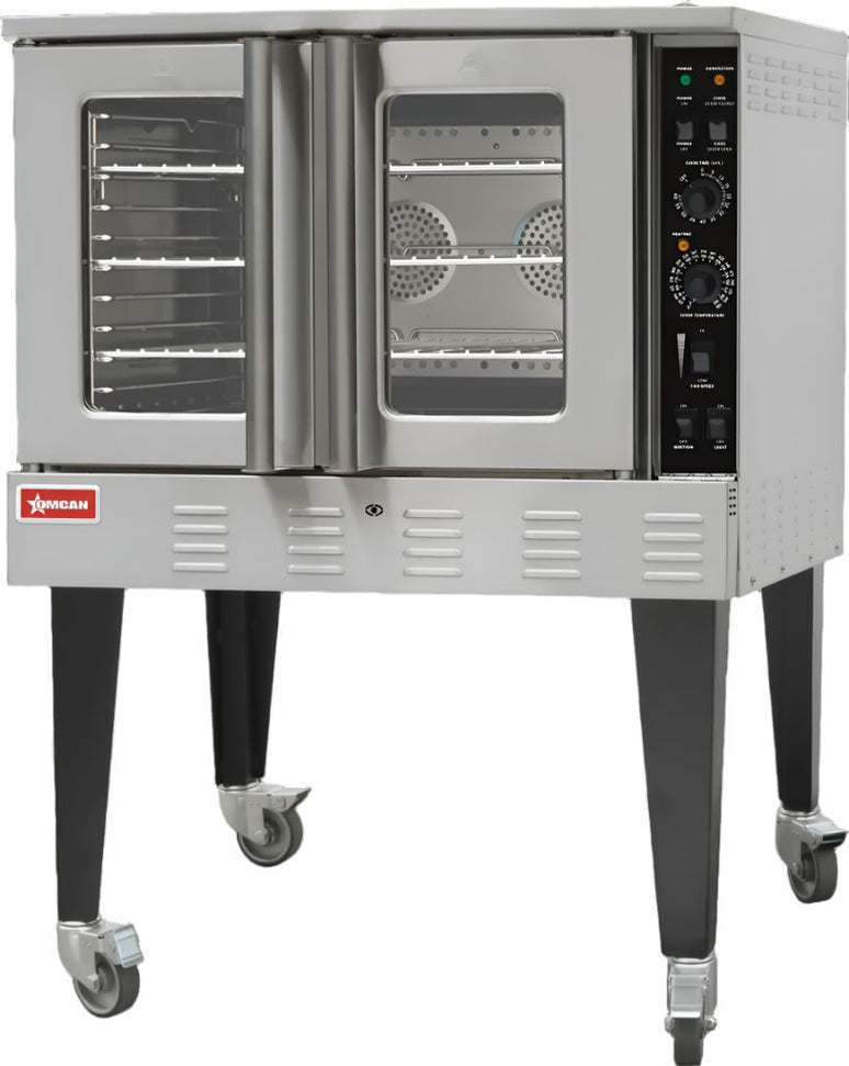 Omcan - 60,000 BTU Single Deck Full Size Natural Gas Convection Oven - 47750