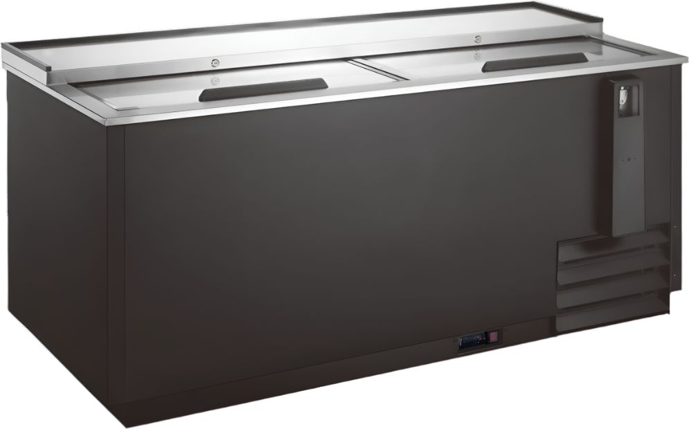 Omcan - 65″ Reach-In Beer Bottle Cooler With 17.2 Cu. Ft. Capacity - 50040