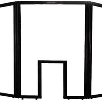 Omcan - 6’8″ x 3′ Clear Polycarbonate Countertop Screen with Window Cut Out - 46761
