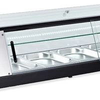 Omcan - 69″ Refrigerated Flat Glass Sushi Showcase with 3.67cu.ft. Capacity - 44395