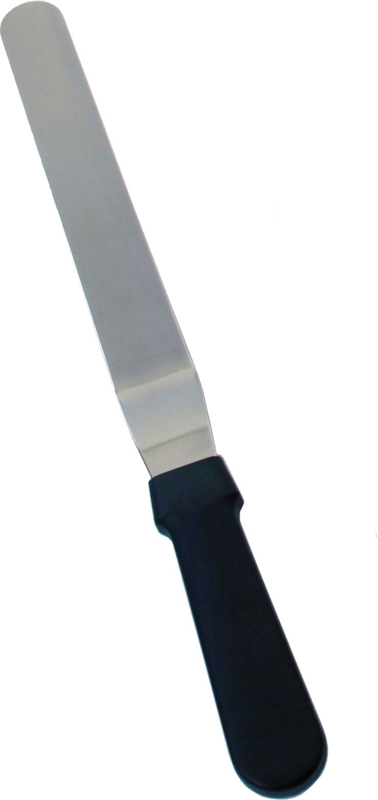 Omcan - 6.5” x 1 5/16” Offset Spatula with Stainless Steel Blade & Plastic Handle, 50/cs - 80142