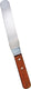 Omcan - 6.5” x 1 5/16” Offset Spatula with Stainless Steel Blade & Wood Handle, 50/cs - 80144