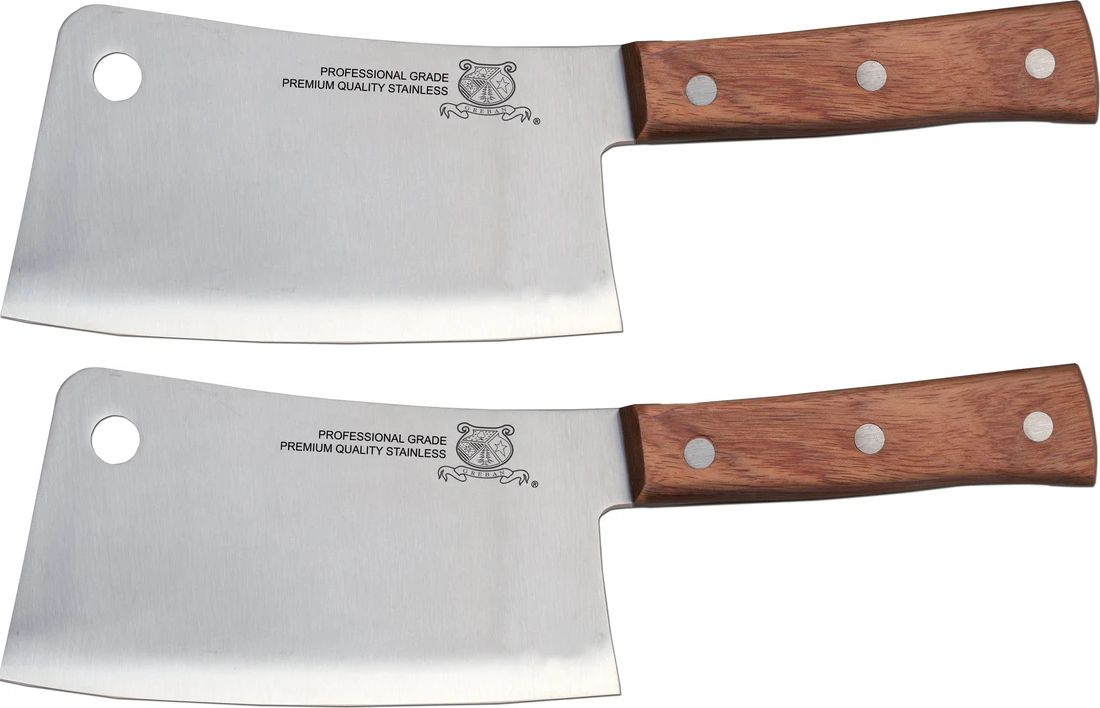 Omcan - 7" Cleaver with Wood Handle, Pack of 4 - 10559