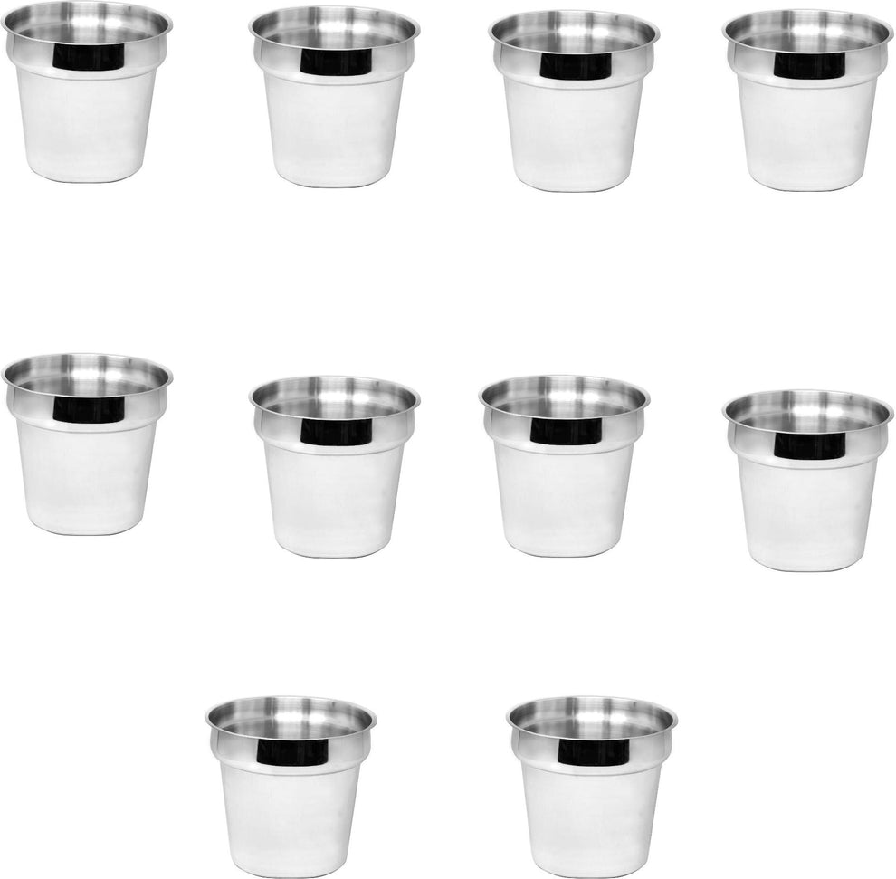 Omcan - 7 QT Stainless Steel Steam Table Inset, Pack of 10 - 44668