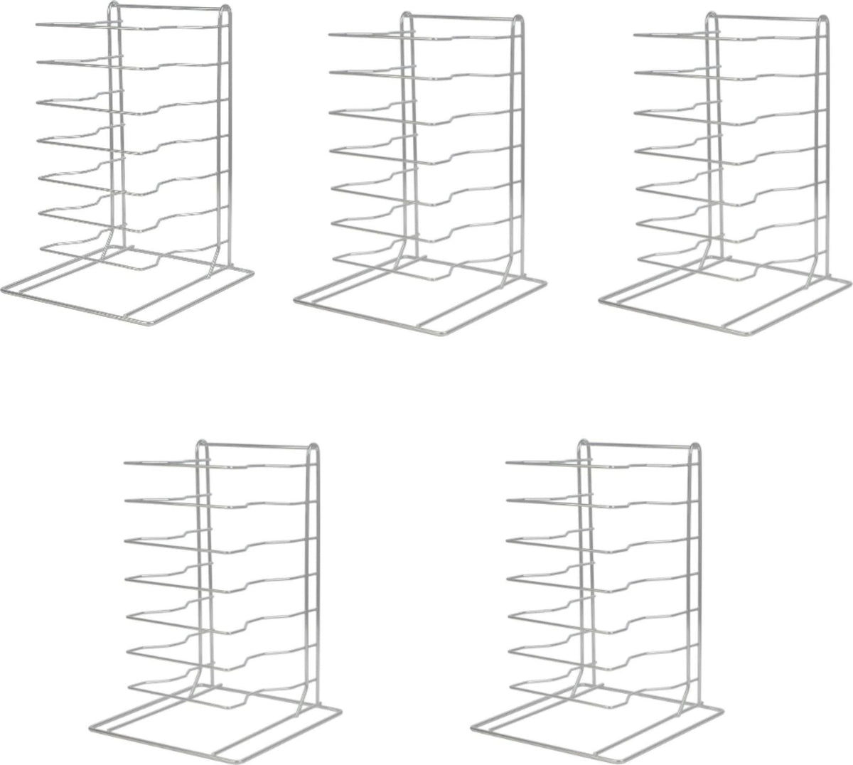 Omcan - 7 Slot Pizza Pan Rack, Pack of 5 - 81117