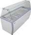Omcan - 71″ Thirteen Pan Gelato Dipping Cabinet with Flat Sneeze Guard and Pans - 47744