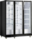 Omcan - 72” Glass Black Three Door Merchandiser Refrigerator - 48385