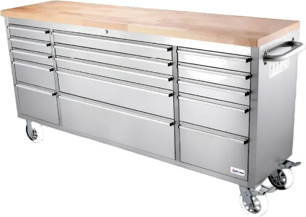 Omcan - 72" Mobile Working Bench with 15 Drawers - 48593