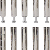 Omcan - 74" Post with Leveler For Chrome Shelving, Pack of 10 - 20096