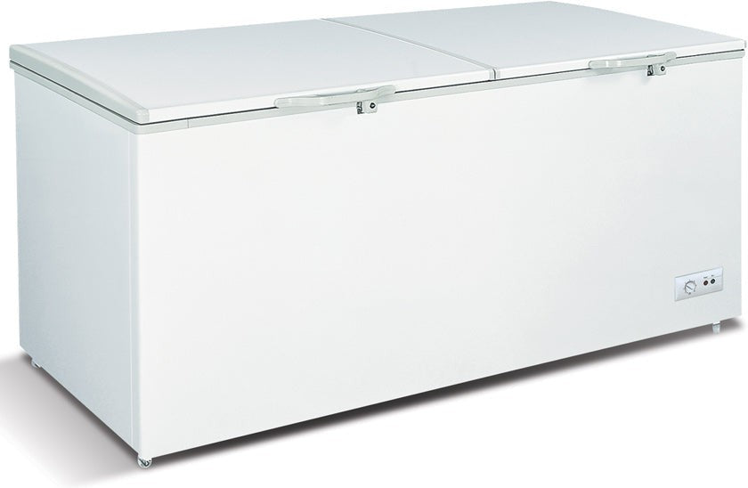 Omcan - 76" 19.8 Cu. Ft Chest Freezer With Solid Flat Top - 46505