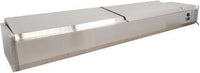 Omcan - 78" Refrigerated Topping Rail with Stainless Steel Cover - 46497