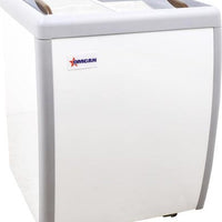 Omcan - 7.1 Cu.Ft Ice Cream Chest Freezer With Flat Glass Top - 45292
