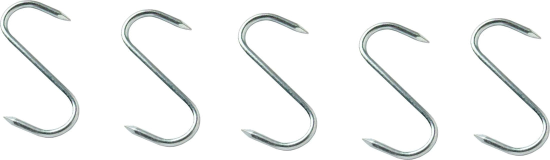 Omcan - 7.75" x 7/16” Stainless Steel “S” Hook (220 X 10 mm), Pack of 4 - 10502