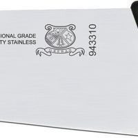 Omcan - 8” Black Super Fiber Handle Medium Cook's Knife, Pack of 4 - 21597