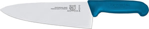 Omcan - 8” Blue Super Fiber Handle Medium Cook's Knife, 4/cs - 23874