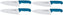 Omcan - 8” Blue Super Fiber Handle Medium Cook's Knife, Pack of 3 - 23874
