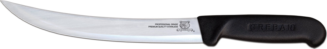 Omcan - 8” Breaking Knife with Black Polypropylene Handle, Pack of 10 - 12307