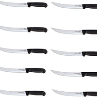 Omcan - 8” Breaking Knife with Black Polypropylene Handle, Pack of 10 - 12307