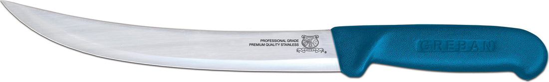 Omcan - 8” Breaking Knife with Blue Polypropylene Handle, Pack of 10 - 12315