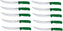 Omcan - 8” Breaking Knife with Green Polypropylene Handle, Pack of 10 - 12319
