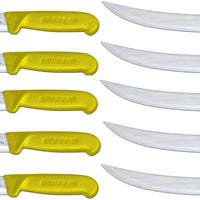 Omcan - 8” Breaking Knife with Yellow Polypropylene Handle, Pack of 10 - 12326