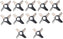 Omcan - #8 Carbon Steel Meat Grinder Knife, Pack of 10 - 11070
