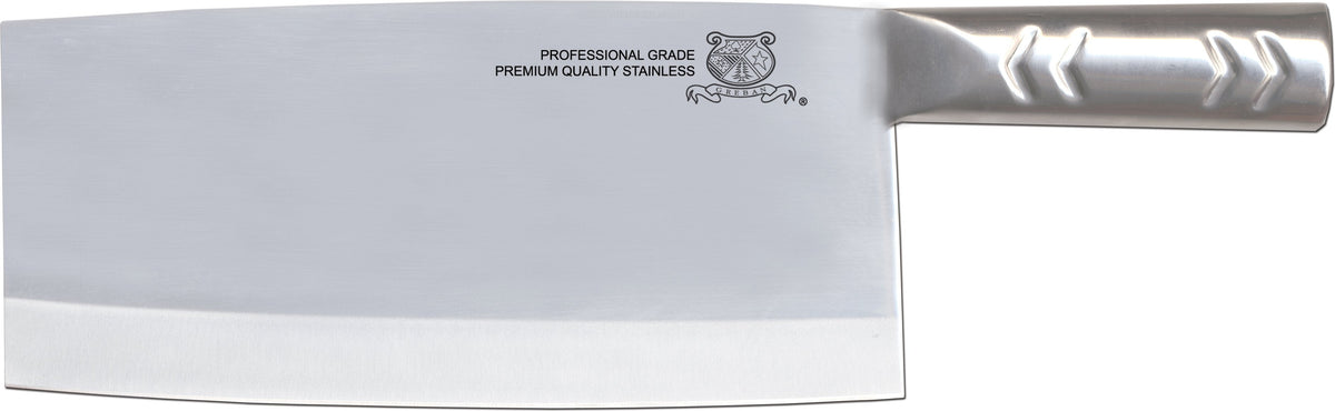 Omcan - 8" Chinese Style Cleaver with Stainless Steel Handle, Pack of 3 - 10555