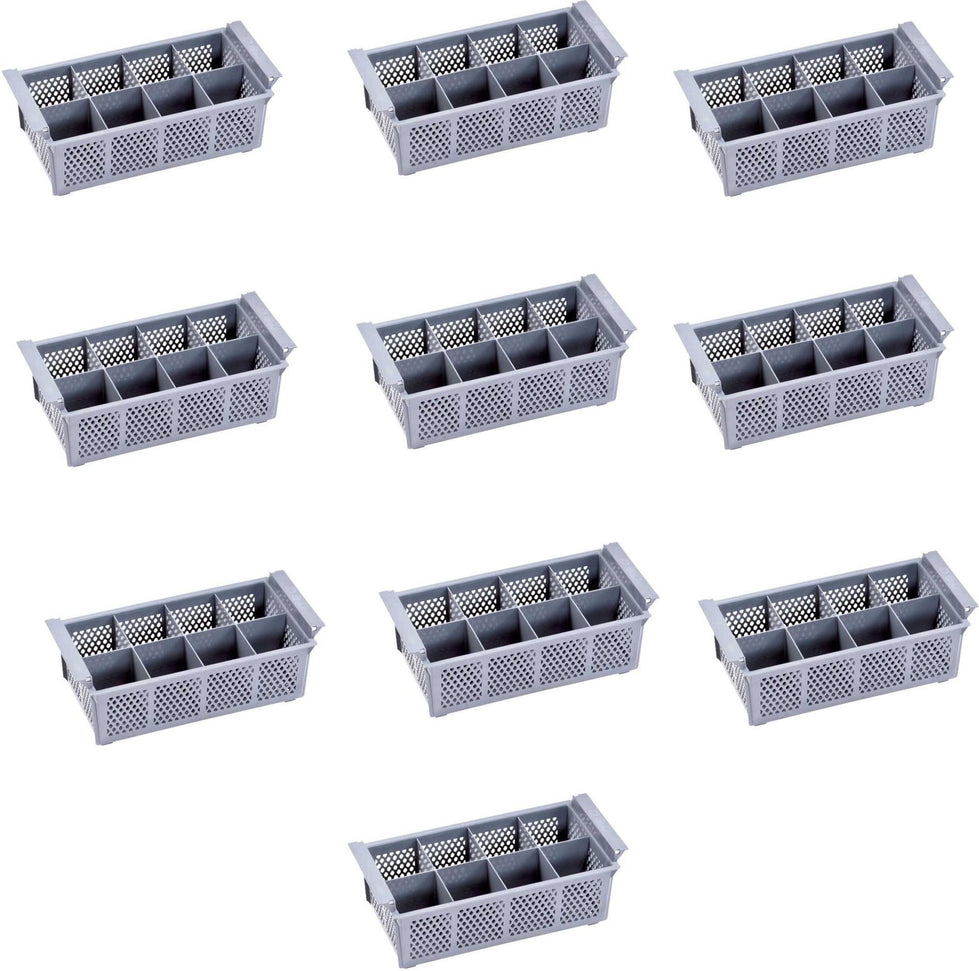 Omcan - 8 Compartment Dishwasher Cutlery Basket, Pack of 10 - 43506