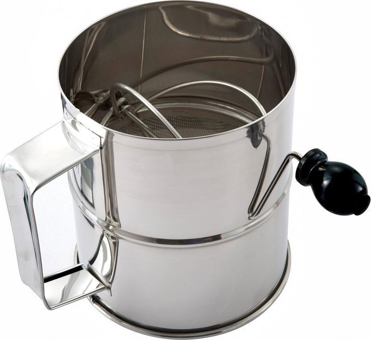 Omcan - 8 Cup Stainless Steel Rotary Sifter, 10/cs - 80424