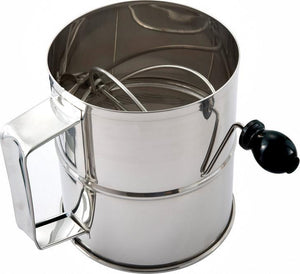 Omcan - 8 Cup Stainless Steel Rotary Sifter, 10/cs - 80424